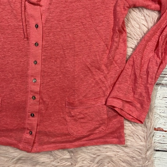 Majestic Filatures Linen Pink Tie Lightweight Snap Cardigan - Picture 5 of 8